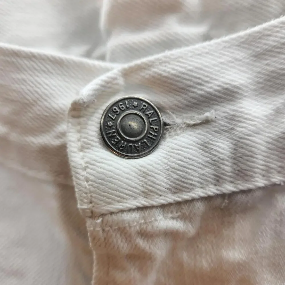 Polo‎ Varick Slim Straight White Jeans Size 36x32